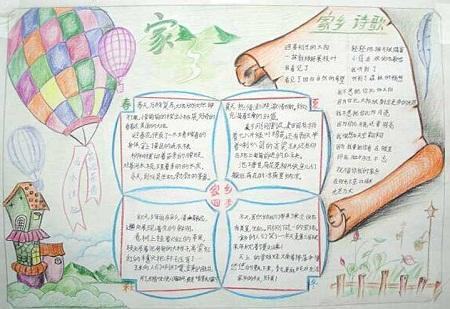 家乡美手抄报