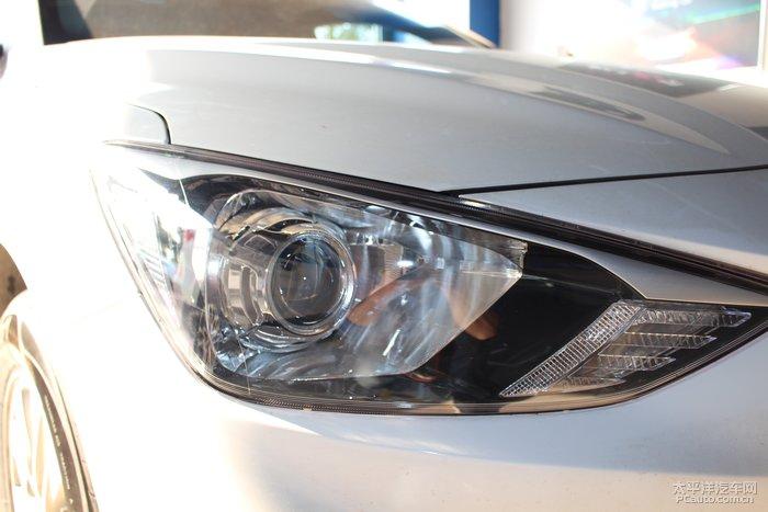 南昌悦动改装升级双光透镜氙气灯告别卤素大灯