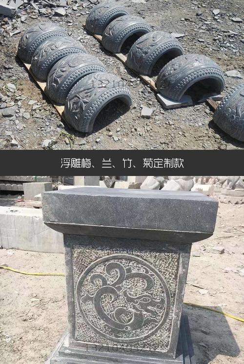 青石柱墩底座石墩子墩垫基石墩石雕柱皮圆墩空心石柱础柱顶石发物流