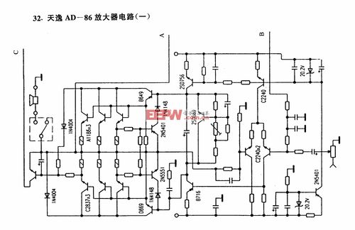天逸ad86放大器电路一