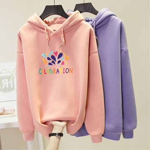 以纯a21专柜正品卫衣2019新款秋冬加绒连帽大码女装洋气长袖上衣
