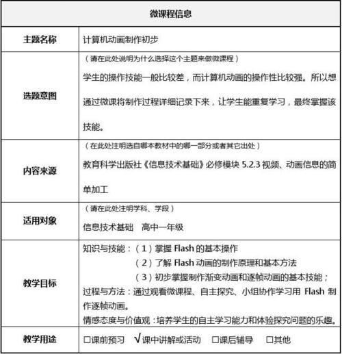 微课程设计方案