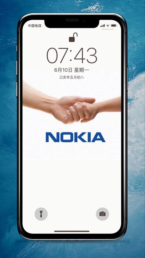 球这个诺基亚握手logo壁纸图