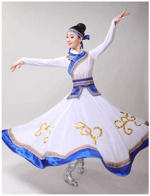 蒙古族服装演出服女民族风内蒙古少数民族舞蹈服郝哲族长裙蒙古袍