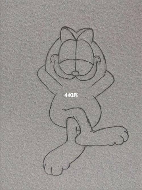 简笔画|是闭目养神的加菲猫耶(附步骤)_简笔画_加菲猫