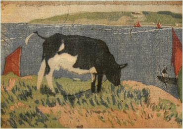 转载日本版画动物版画作品