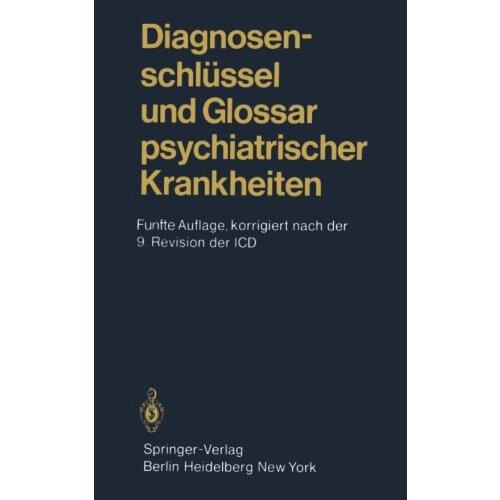 【预订】diagnosenschlussel und glossar psychiatrischer krank