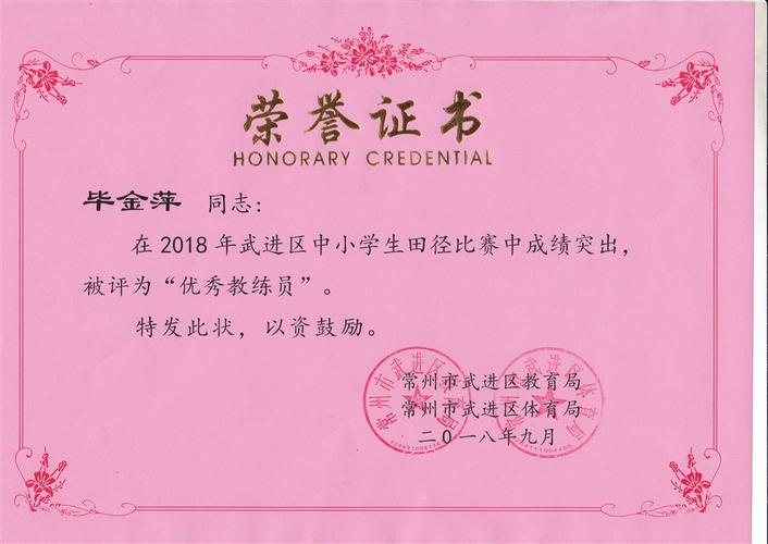 热烈祝贺我校体育老师被评为"优秀裁判员","优秀教练员","先进工作者"