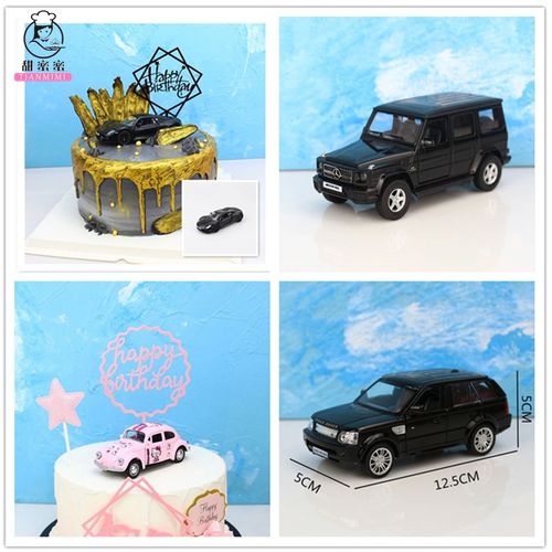 热卖蛋糕装饰奔驰越野车合金 男神老板仿真汽车模型情景创意生日摆件
