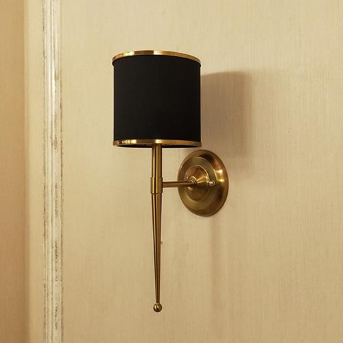 后现代奢华样板房设计师黑色灯罩壁灯美式酒店卧室客厅书房壁灯