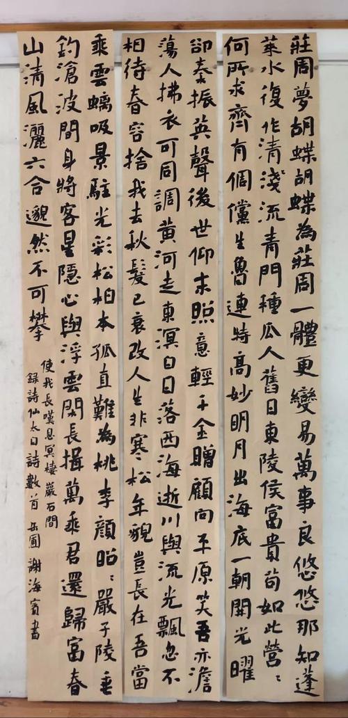 他3件作品入国展,楷书像"憨憨"的颜体,却受到评委的