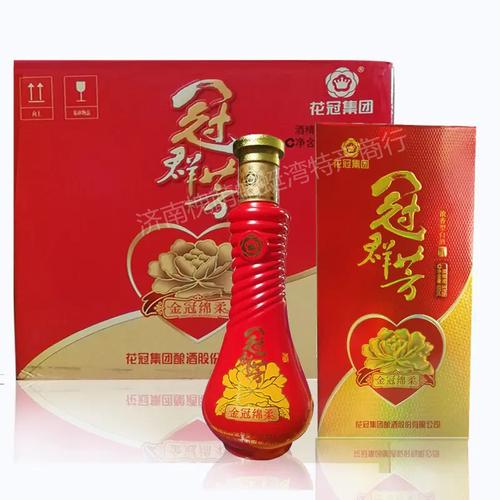 巨野发货红金冠绵柔冠群芳酒花冠白酒喜庆婚宴版369度480ml6瓶乡土情