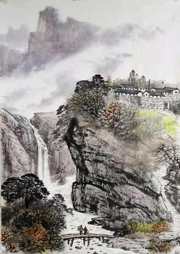 山水乾坤～画家周保中