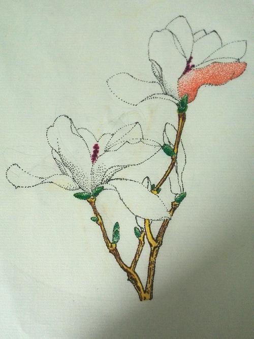 发觉用点绘临摹国画也是一种乐趣.  