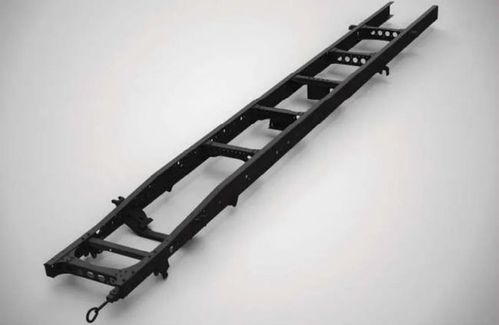 梯形边梁式车架前后轮均采用滑动空气悬架,提高车辆舒适度车身尺寸为