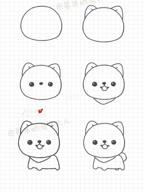 小狗简笔画_简笔画_狗狗_教程_简笔画教程_文化_绘画