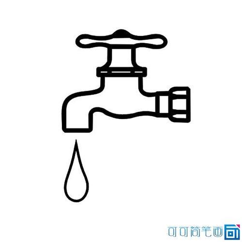 关水龙头卡通简笔画