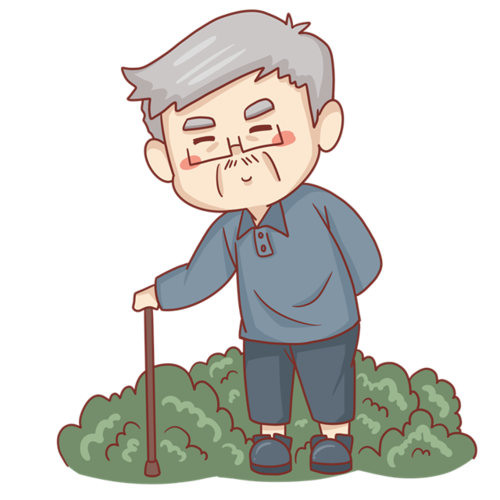 卡通老爷爷矢量图