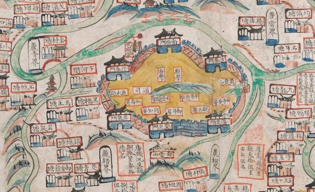 描绘浙江省处州府(丽水)属十县塘汛图《处州府属塘汛