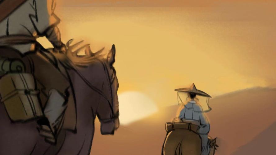 但汉家江湖的水墨风格插画,依旧让我感觉到其独特的武侠魅力,视觉冲击