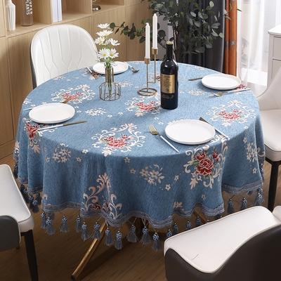 圆桌布台布大桌图片
