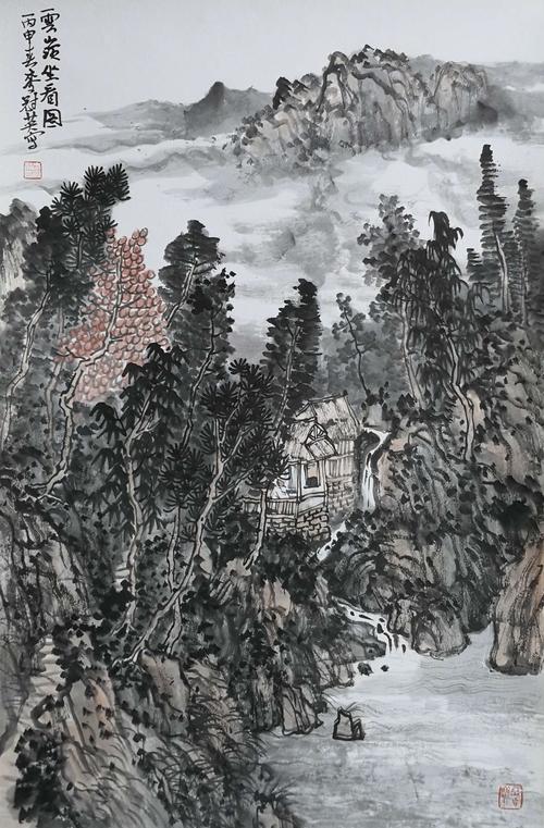 2018年麦冠英同学献出近期山水画力作,共17幅规格高70