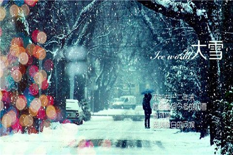 2017大雪节气图片大全带字关于雪节气带大雪两字图片