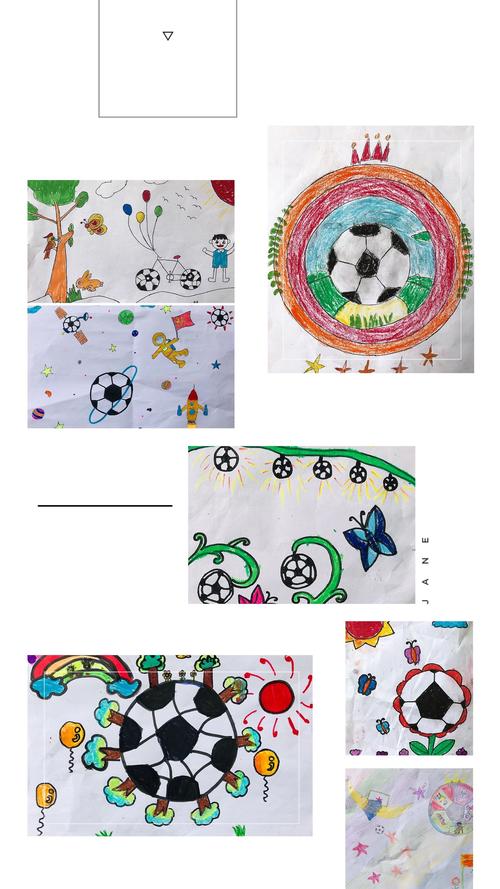 蓓蕾幼儿园足球创意画