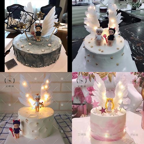 创意网红天使翅膀生日蛋糕