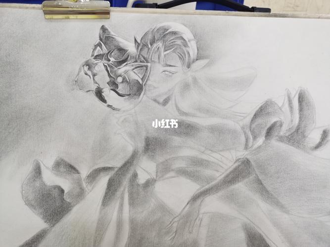 貂蝉猫影幻舞素描进行中ing_貂蝉_素描_银厦广场自由行热门攻略_手绘