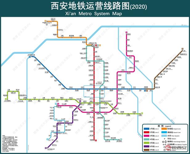 西安地铁2018201920202021运行线路图
