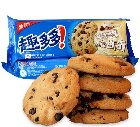 趣多多香浓巧克力味香醇咖啡味95g经典巧克力曲奇饼干休闲零食