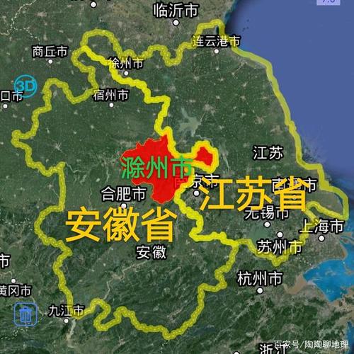 滁州市2区4县2市,建成区面积排名,最大的处于合肥市和南京市中间