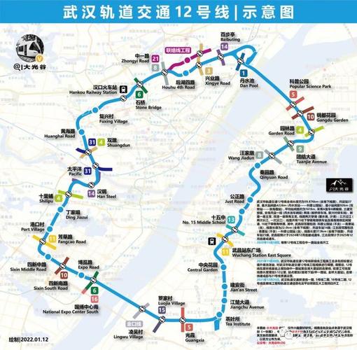 武汉地铁12号线示意图更新