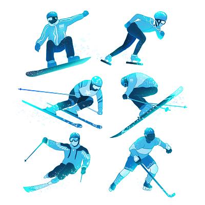 蓝色唯美冬奥会北京冬奥会海报图背景插画图片素材免费下载 - 觅知网