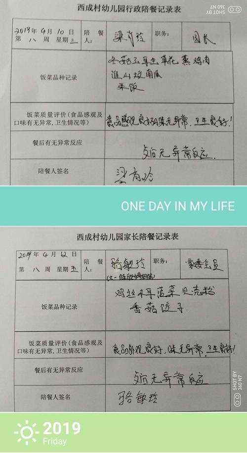 人和镇西成幼儿园认真落实陪餐制度