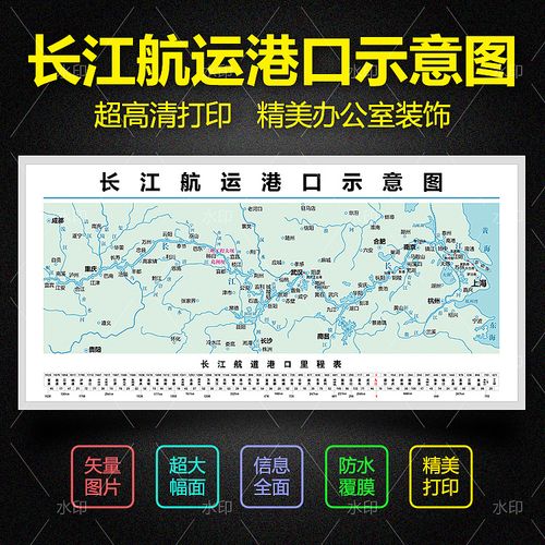超高清长江航运图_长江港口分布图