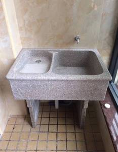 天然花岗岩洗衣池石材整石一体块洗阳台带搓板台石头拖把池水槽