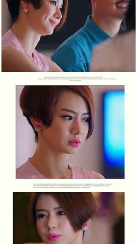 爱情回来了戚薇明亮同款耳环 口红珍珠前后扣 耳钉
