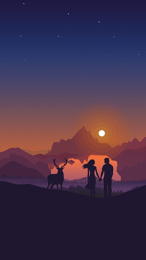 一鹿有你|插画|艺术插画|dpine - 原创作品 - 站酷