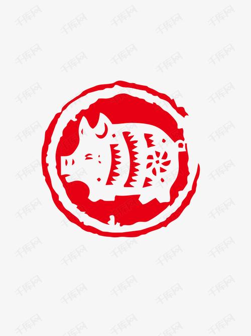 中国风红色十二生肖印章矢量可商