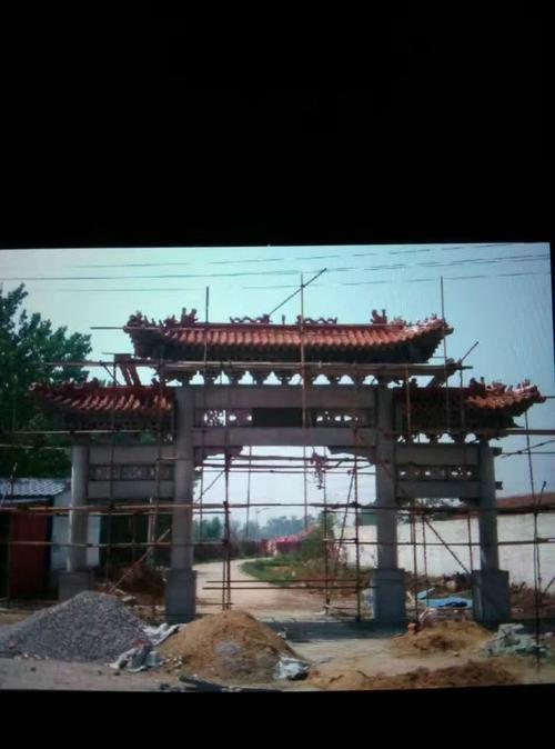 如源园林 牌坊彩画 牌楼施工 农村牌楼 牌坊工程