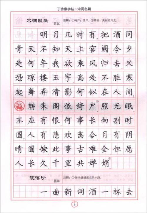 宋词名篇(钢笔楷书)(注释版)