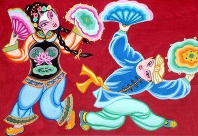 东北二人转简笔画