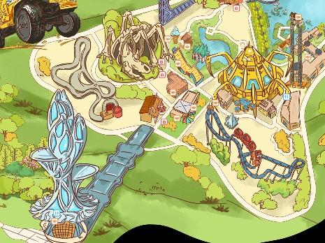 常州嬉戏谷手绘地图