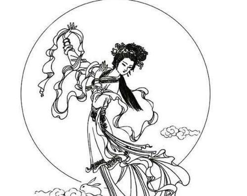 嫦娥姐姐简笔画嫦娥奔月简笔画