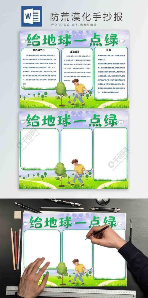 植树节防荒漠化手抄报2年前发布