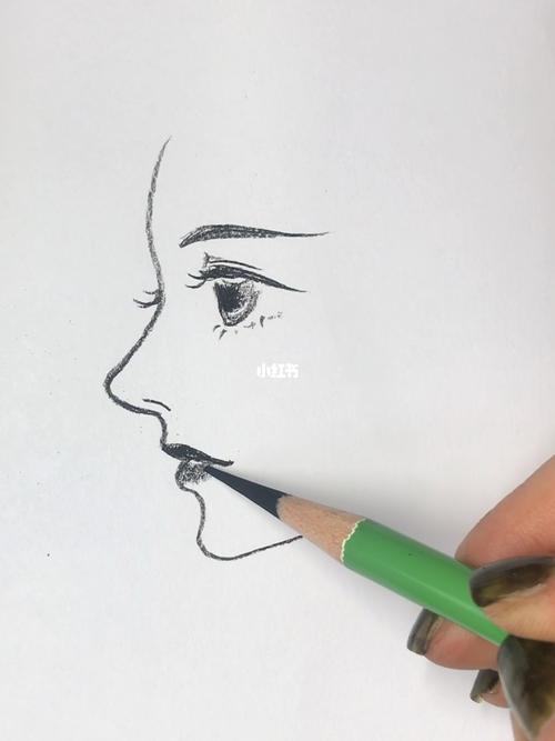 教你一笔画女生侧脸_侧脸_简笔画_教程_动漫_速写_简笔画教程_人文