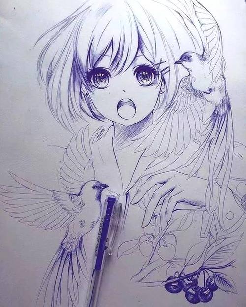 铅笔画漫画人物古装女用铅笔画古装人物图片古风手绘衣服100种画法