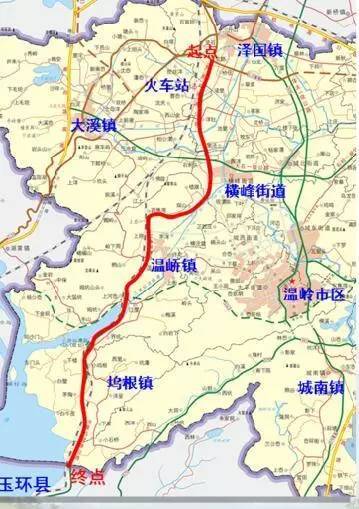 连接区域:起点连接104国道泽国段复线,终点连接104国道乐清段,途径18